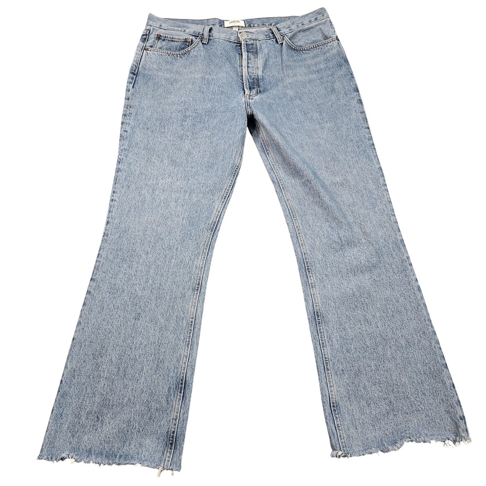 AGOLDE Relaxed Boot Jeans Mens 32x29 (tag 32) Light Wash Blue Bootcut Denim